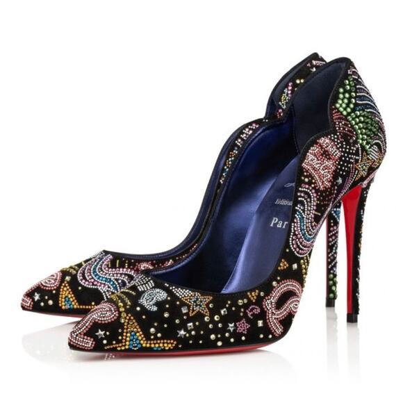 Christian Louboutin Limited Edition Hot Chick Starlight Embellished Pumps 100MM - Picture 1 of 16